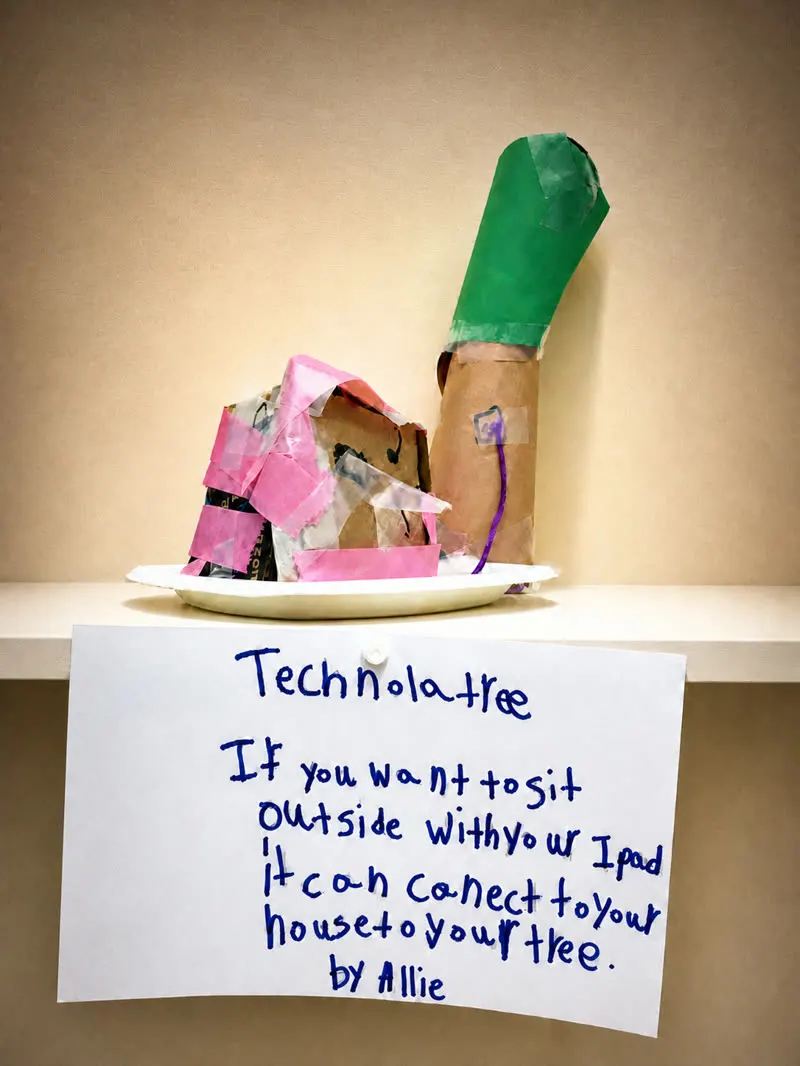 Allie's first-grade invention, the Technolatree